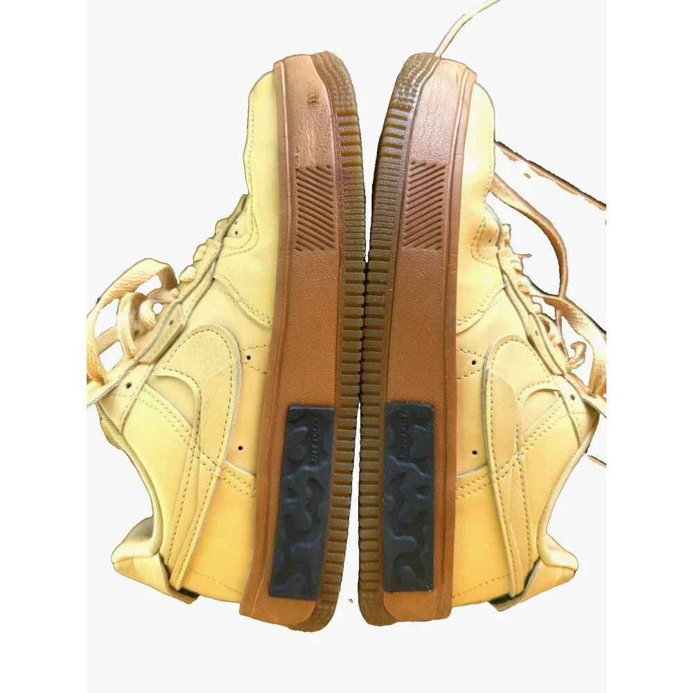 Nike Air Force 1 Fontanka Sesame Gum Brown Leather Sneakers Women's 7 DH1290-201